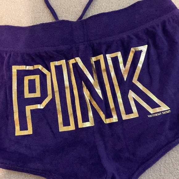 VS PINK y2k bling shine velour short shorts-small NWT(defect) - Picture 4 of 6